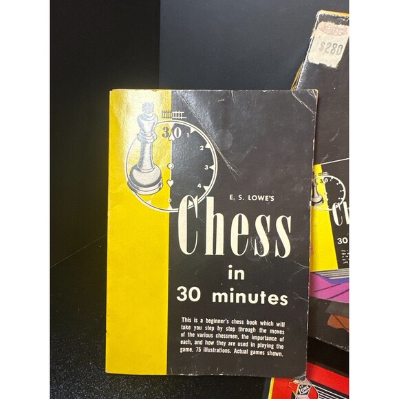 Vintage E.S. Lowe Chess Tutor Set w/ Board & Book – 1 Piece Missing - Picture 2 of 9